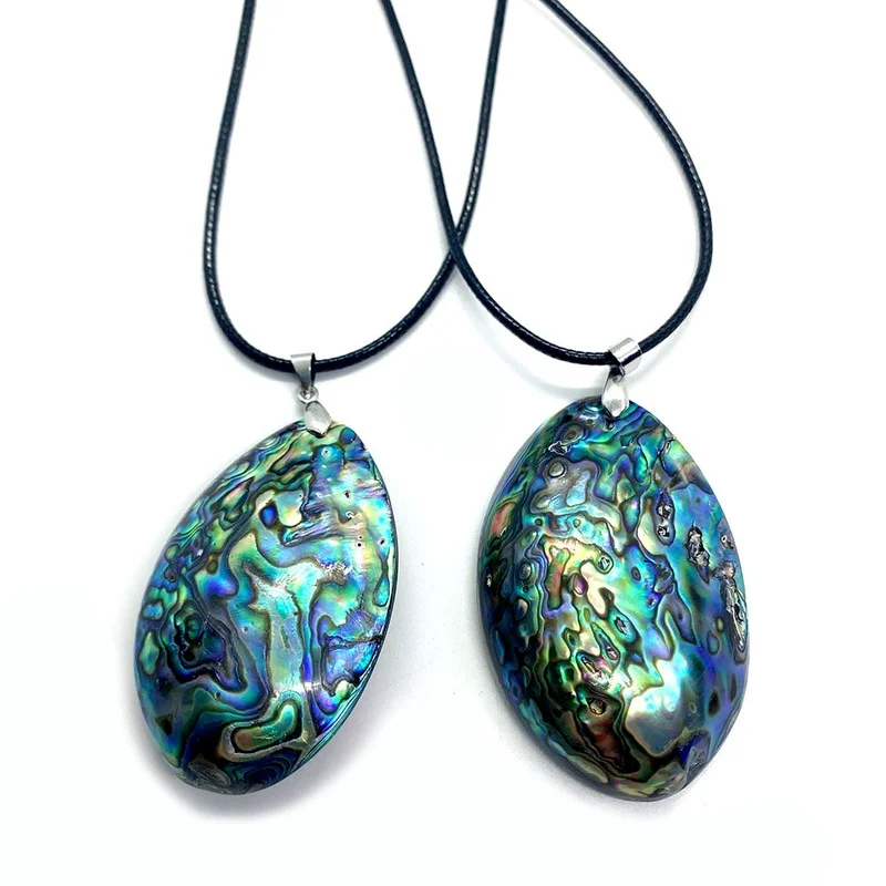 

Natural Color Abalone Shell Necklace Pendant Water Drop Shape Fashion Charm Necklace Used for Wedding Dress Jewelry