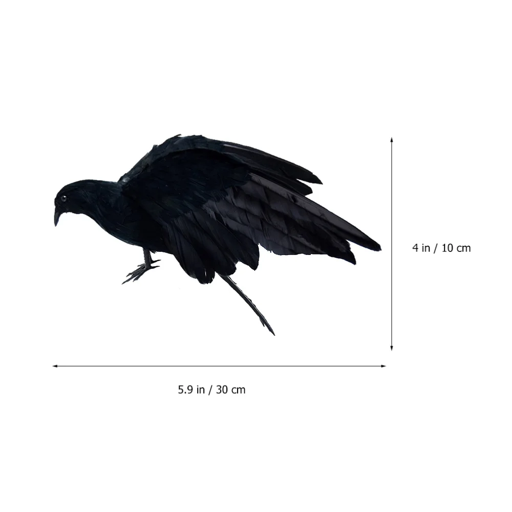 

1pc Feather Crow Bird Model Simulation Crow party Prop Ornament