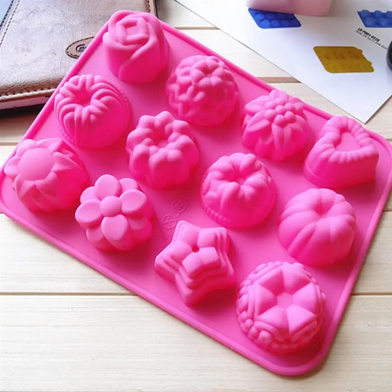 

New Silicone Chocolate Mold 12-Cavity Chocolate Baking Tools Non-Stick Silicone Cake Mold Jelly And Candy Mold 3D Mold DIY Best