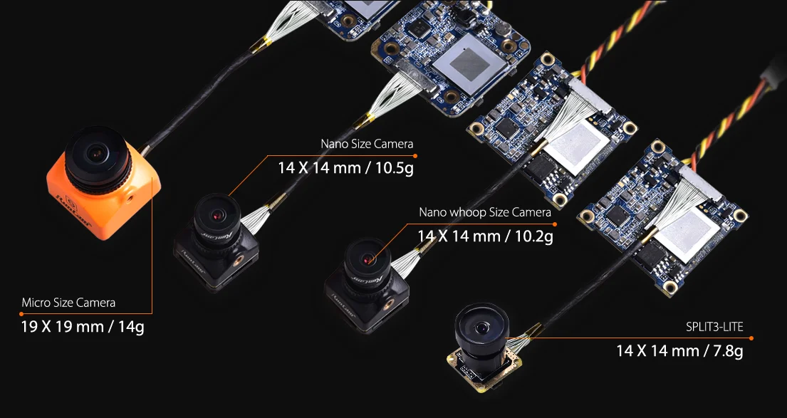 

RunCam Split 3 Nano/Micro/Nano Whoop/Lite 1080P/60fps HD WDR 16:9/4:3 Switchable FPV Camera for RC Drone Toothpick Cinewhoop