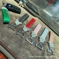 new fashion cartoon mouse crystal car keychain dazzling sequin ribbon diamond ladies car key holder gift screwdriver