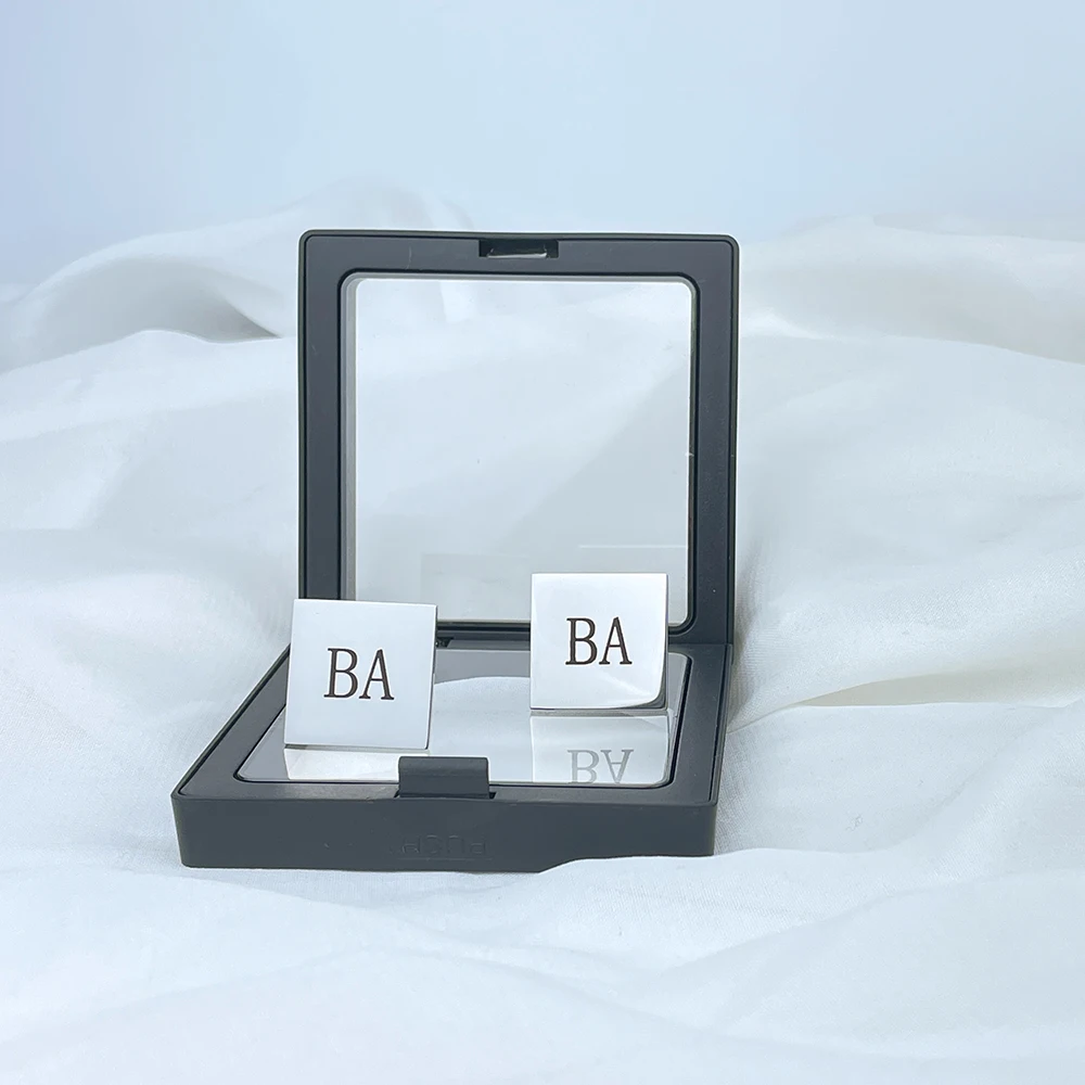 Запонки для мужчин из нержавеющей стали с индивидуальными буквами | Украшения и