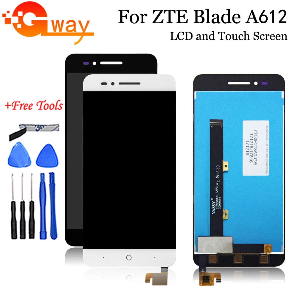 FSTGWAY для 5 дюймов ZTE Blade A612 ЖК-дисплей + сенсорный экран ЖК-дигитайзер стеклянная