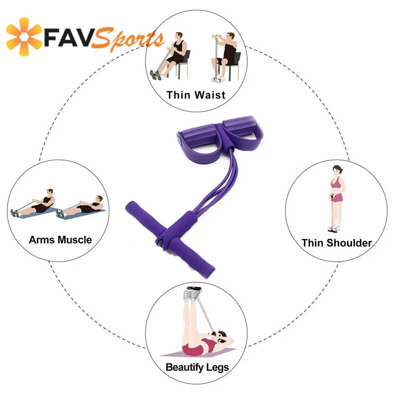 FAVSPORTS 4 пробки Fitnessr Резистентные ленты для мужчин и женщин Натяжная веревка