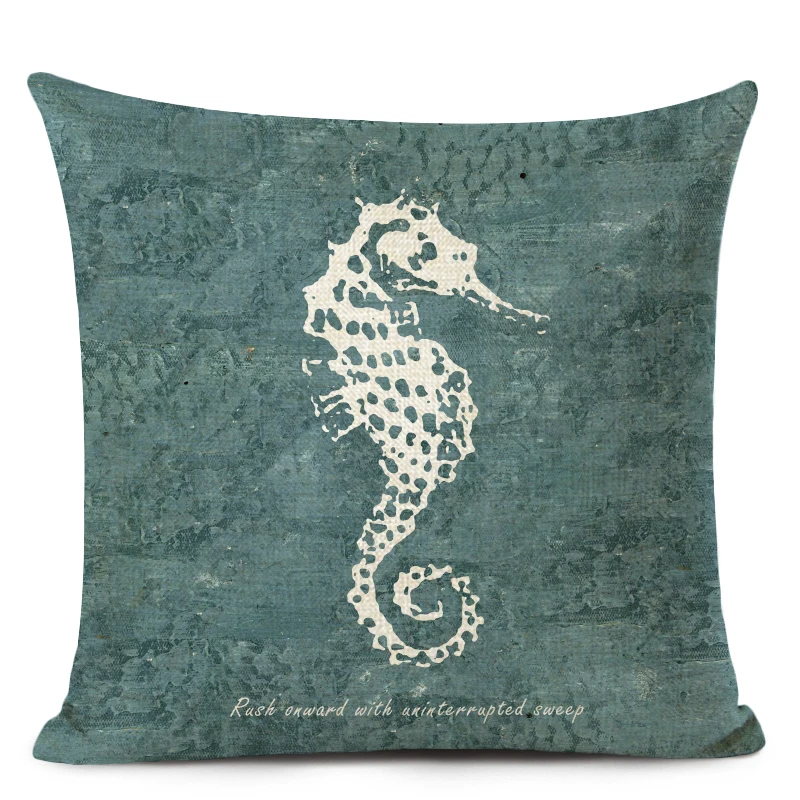 Океан Морская ракушка Ретро Стиль подушки крышка Высокое качество декоративные