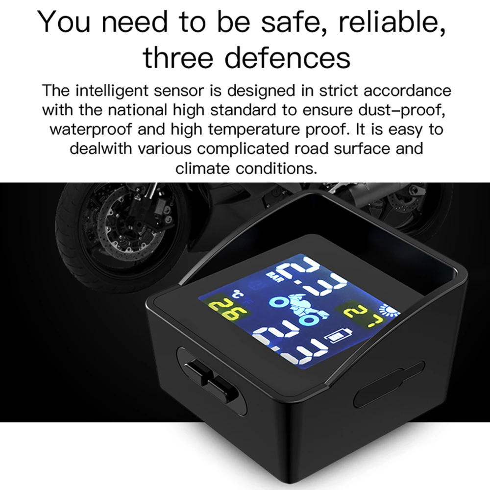 Беспроводная система контроля давления в шинах мотоцикла TPMS водонепроницаемый