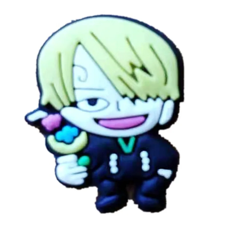 1 шт. подвески для обуви из ПВХ аксессуары Луффи мультяшное украшение croc jibz