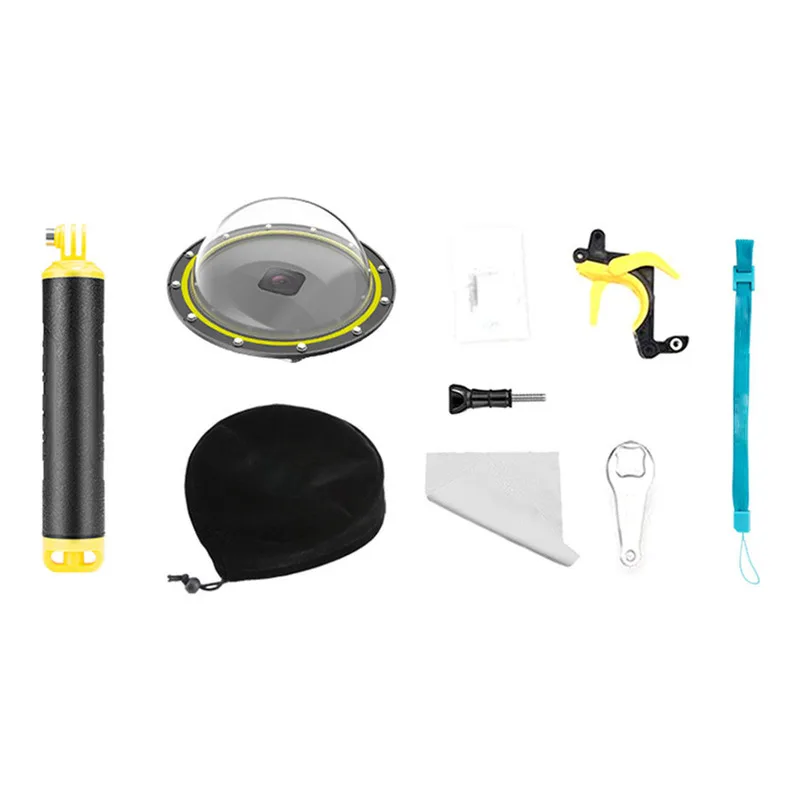 Для Hero 8 Водонепроницаемый купольный порт Дайвинг Корпус чехол для камеры GoPro