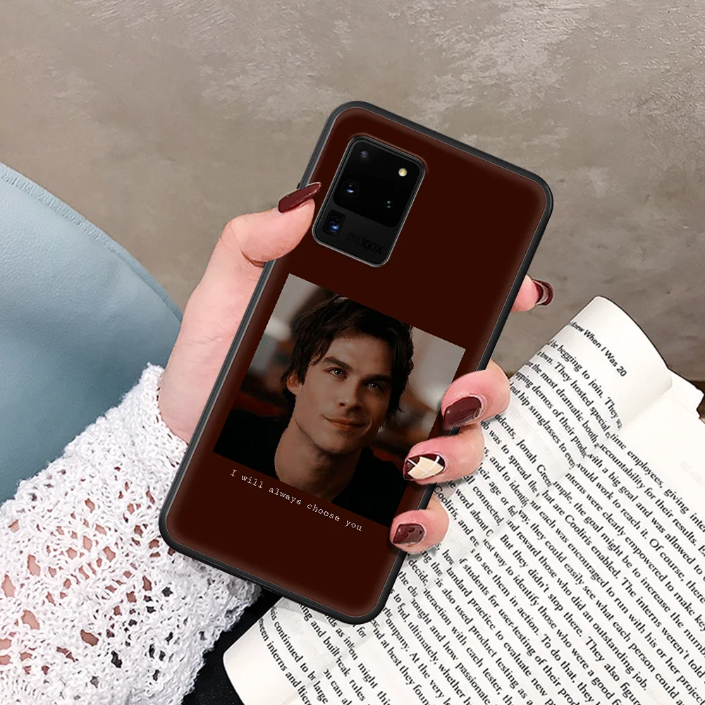 

The Vampire Diaries Damon Salvatore Phone Case For Samsung Galaxy Note S 8 9 10 20 Plus E Lite Uitra black Coque Pretty Shell