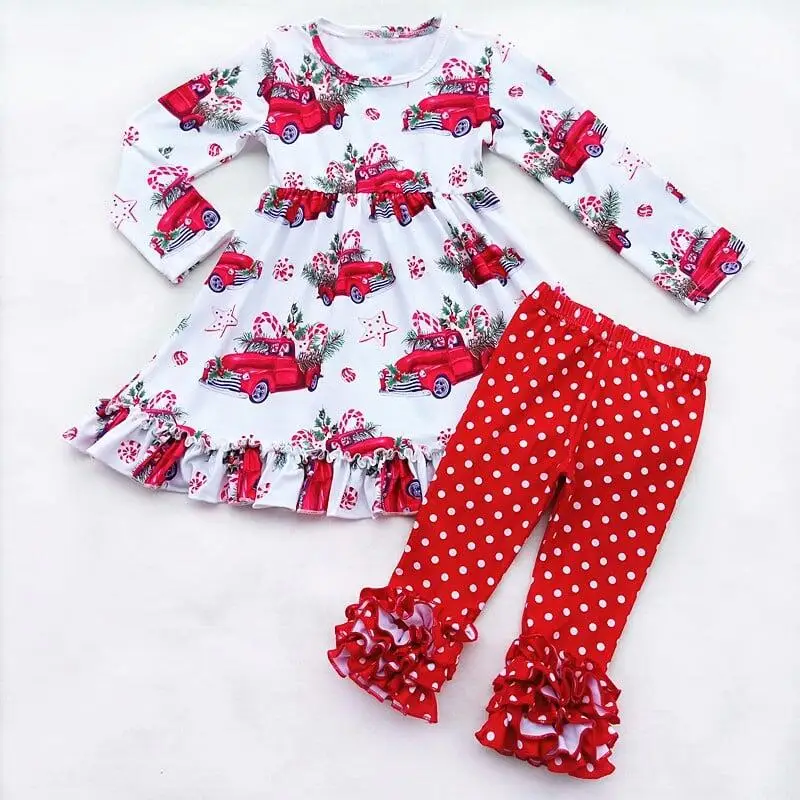 Модный новый осенний костюм для милой маленькой девочки белый цветочный с