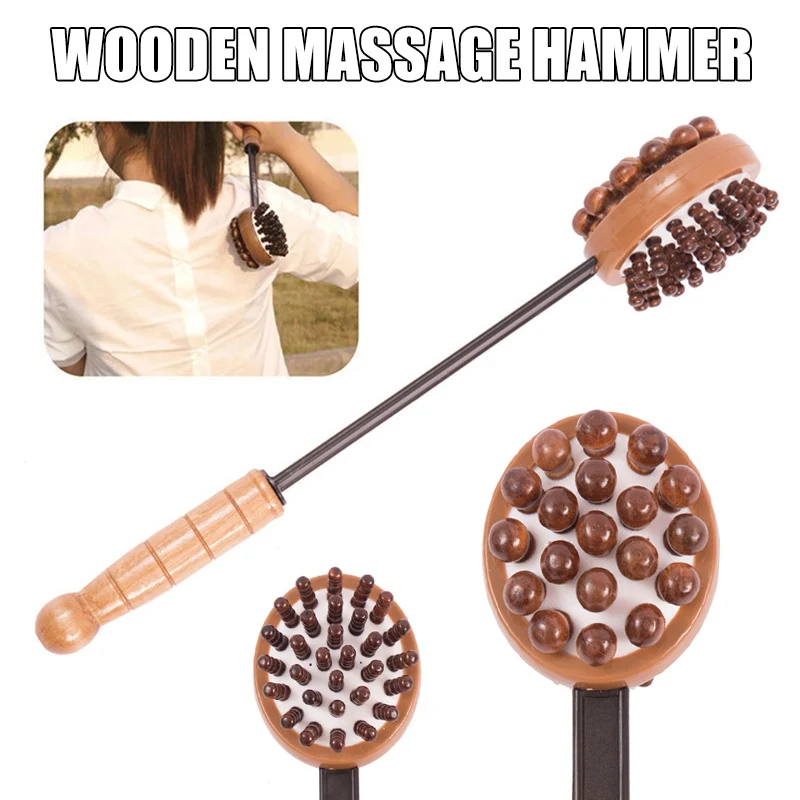 

2019 Double Sided Wooden Body Massage Hammer Elastic Multifunctional Massage Tool Massager