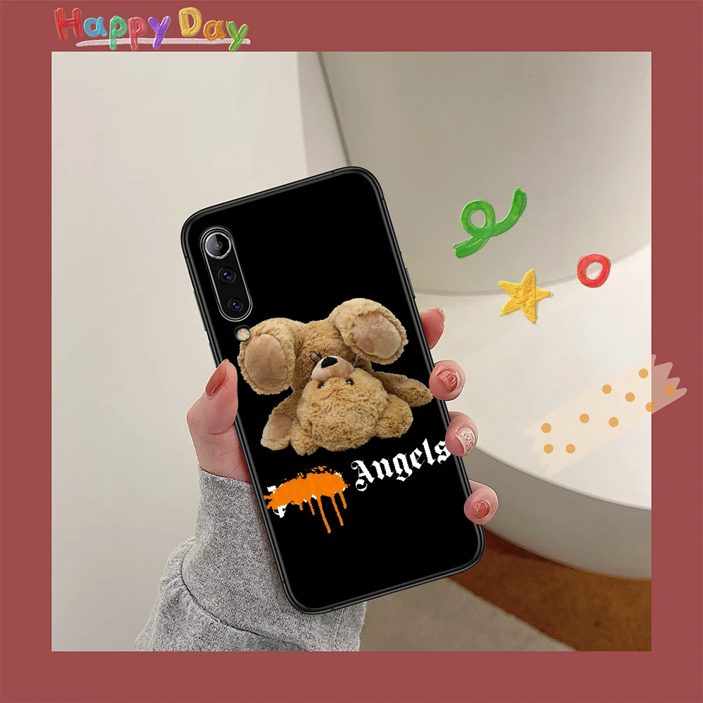 

Palm-Los Luxury Angeles Bear Phone Case For XIAOMI MI Note 8 9 T 10 Pro Lite SE A2 A3 POCO X M MAX 2 3 black Prime Silicone