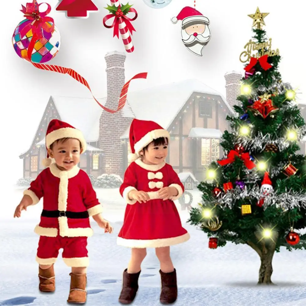 

1 Set Christmas Santa Claus Costume Cosplay Santa Claus Clothes Fancy Dress In Christmas Costume Suit For Boys And Girls S5K5