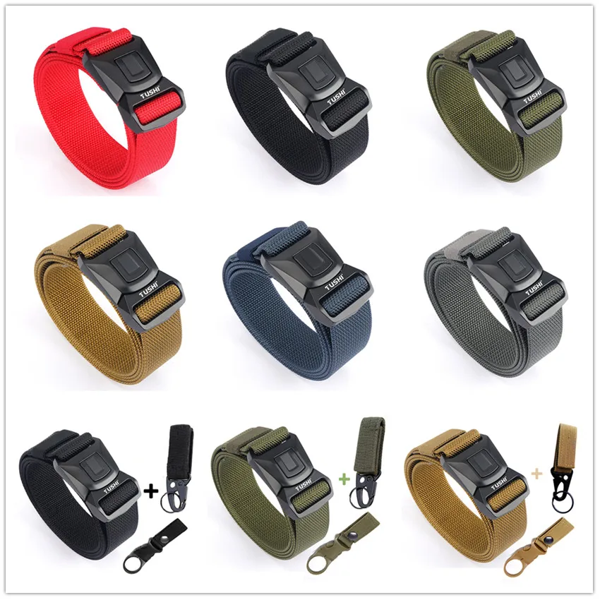 Ремень мужской с быстросъемной металлической пряжкой модный Тактический