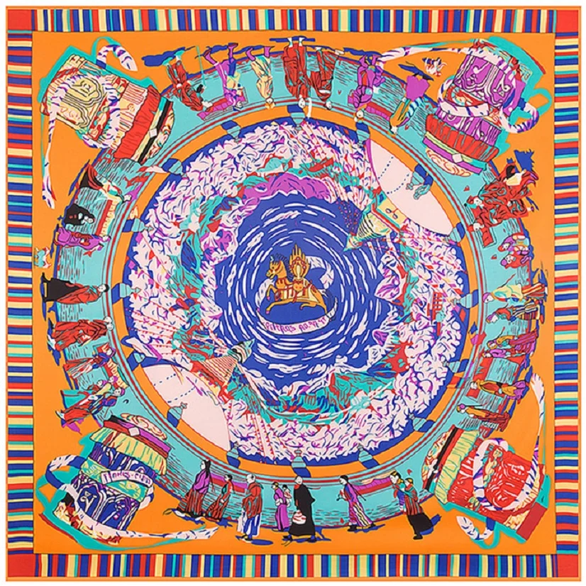 Роскошный фирменный шарф LESIDA большие квадратные шарфы повязка на голову