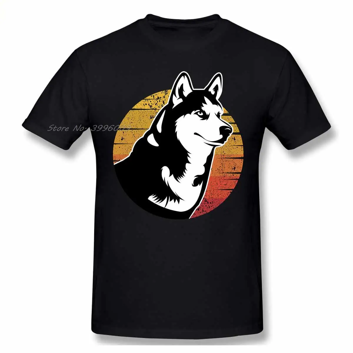 

Animal Husky Retro Husky Husky Gift Dog T Shirts Women Man's T-shirt Cotton Summer Tshirts Short Sleeve Graphics Tee Tops