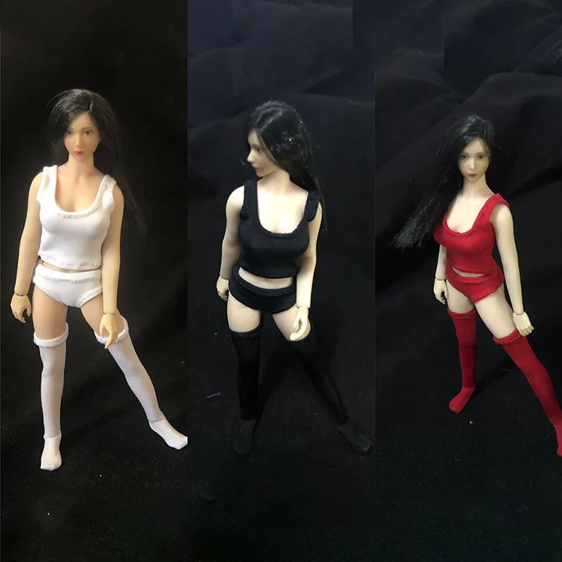 

1/12 Scale Et Ladies Tights Stretch Vest Shorts Stocking Set Fit 6" Female Action Figure Body