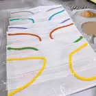 Новые Маски для лица для взрослых, цветные наушники, белые 3-слойные рандомные капсулы для рта, индивидуальная упаковка, французская пользовательская маска