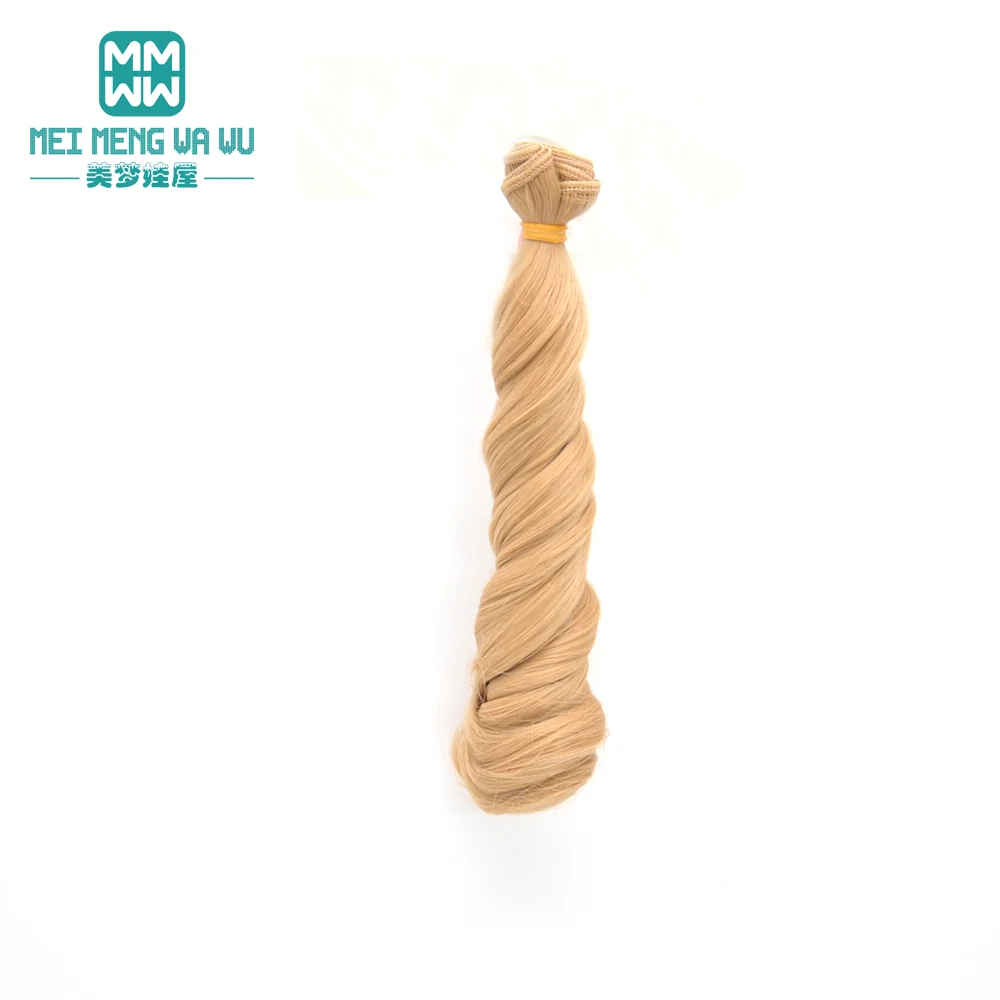1 шт. 15 см * 100 завитые коричневые золотистые черные хаки куклы BJD парики для 1/3 1/4 |
