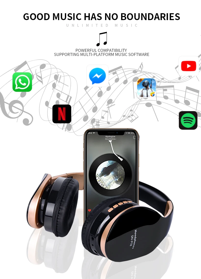 Teamyo беспроводные наушники bluetooth-гарнитура Складные стерео наушники Игровые наушники с микрофоном для ПК мобильного телефона Mp3