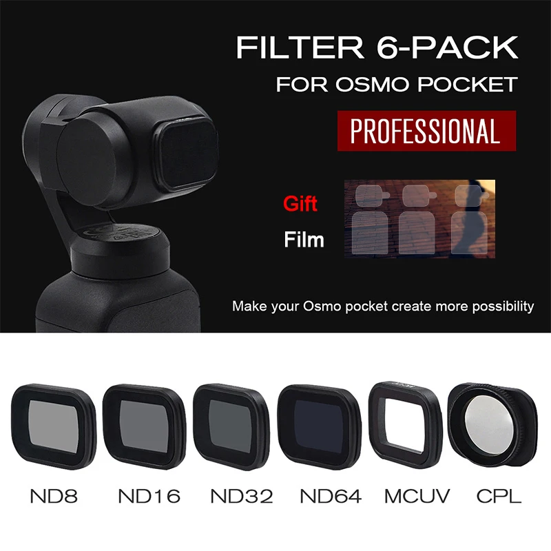 DJI OSMO карманная линза фильтр водонепроницаемый для дайвинга ND8/16/32/64 MCUV CPL угол
