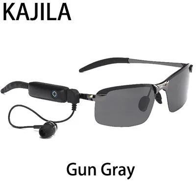 Gun Gray New Brand Designer Intelligent Bluetooth Polarized Sunglasses Men Women Music Driving Sports Headphone Glasses For Man 3047 - Цвет линз: Gun Gray
