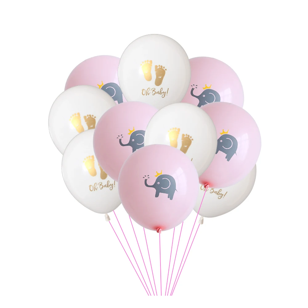 

5/10pcs/lot 12inch Cute Cartoon Blue Pink Elephant Latex Balloon Baby Shower Birthday Party Decorations Globos Diy Decoration