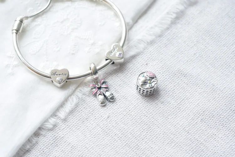 

2019 Autumn New 925 Sterling Silver Wife Love Heart Charm Charm Beads fit Original Pandora Bracelets Women DIY Jewelry
