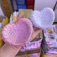 crystal ball base angel wings feather heart shape sphere stand resin charms craft ornament home decor suitable for 4 8cm ball