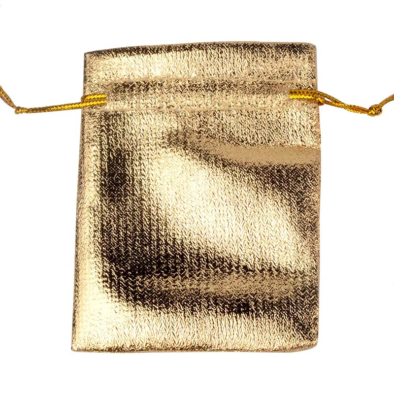 100Pcs 15x20 17x23 20x30cm Drawstring Wedding Jewelry Packaging Bags Christmas Party Metallic Foil Fabric Gift &amp Pouches | Украшения и