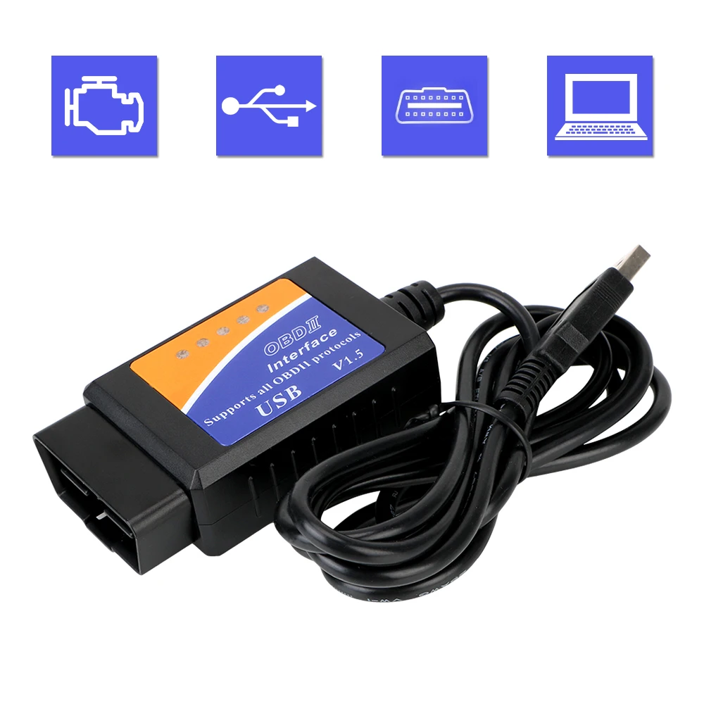 Автомобильный диагностический сканер V1.5 ELM327 HS MS-CAN Forscan OBD2 считыватель кодов для