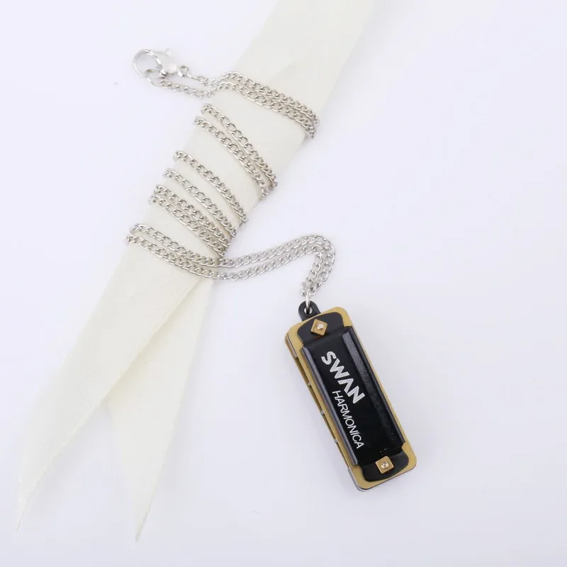 Harmonica Musical Instrument's 4-hole Key Educational Toy Keychain Jewelry Mini Necklace | Спорт и развлечения