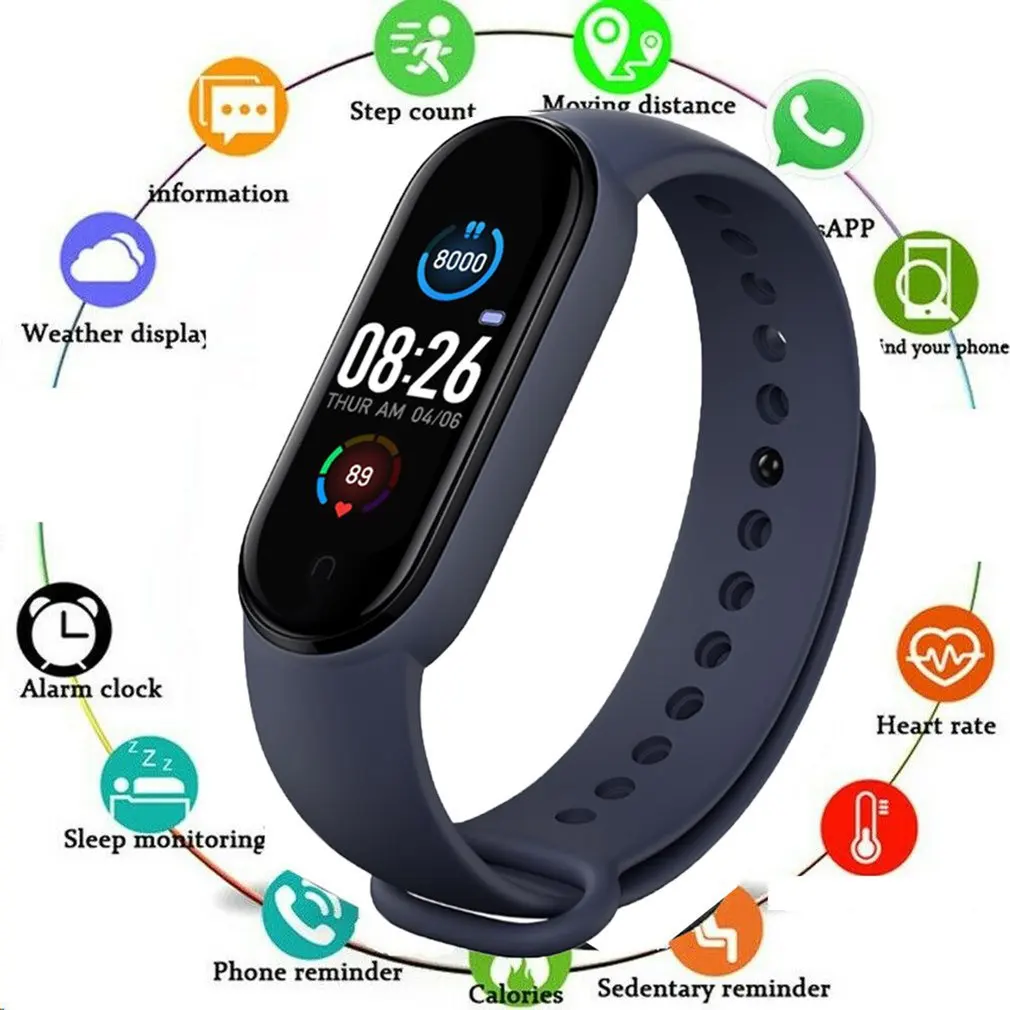 

New M5 Smart Band Fitness Tracker Smart Watch Sport Smart Bracelet Heart Rate Blood Pressure Smartband Monitor Health Wristband