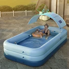 Семейный беспроводной надувной бассейн, толстый, для отдыха, для летней водной вечеринки, для детей, взрослых, для использования на открытом воздухе, в саду
