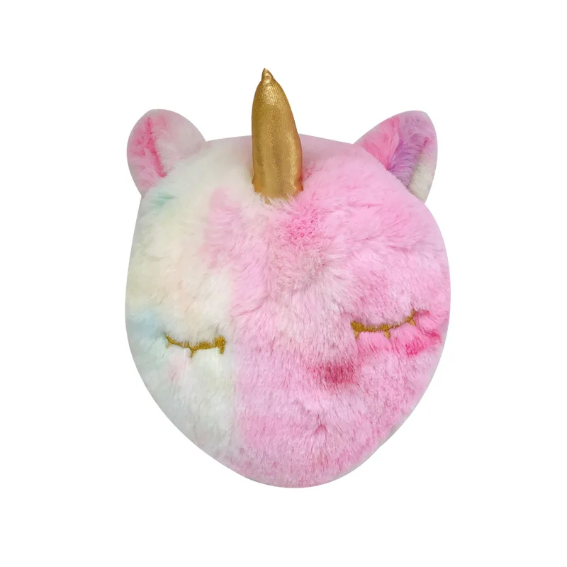 Плюшевые домашние тапочки с кошечкой из мультфильма съемный Единорог теплая