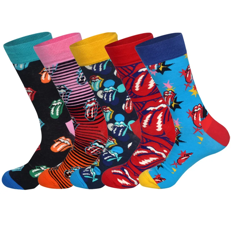 LIONZONE 5 пар/лот 2019 Новая коллекция счастливые мужские носки смешные книги по