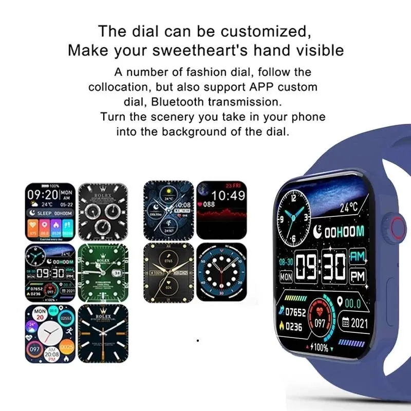 Смарт-часы N76 унисекс 7 дюймов Беспроводная зарядка музыкальный проигрыватель