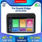 Мультимедийный автомобильный стерео-радиоприемник для Suzuki Ertiga 2018 2019 2020 Android 10 6 + 128G GPS навигация Carplay DSP головное устройство 1280*720 IPS