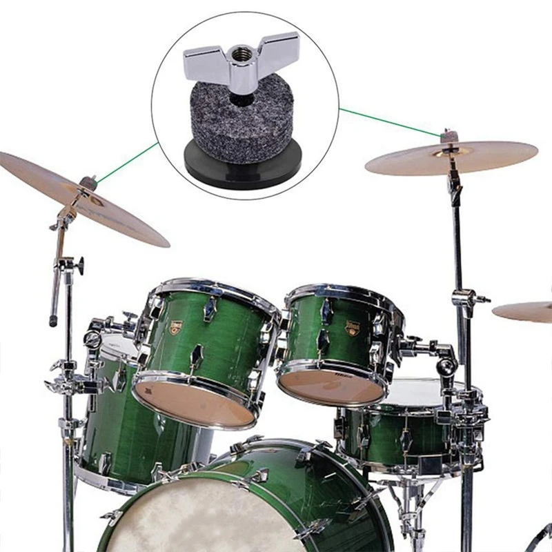 

1Set Replacement Cymbal Stand Sleeves Cymbal Felts with 1Set Guitar Accessories Kit Including Guitar Picks,Capo