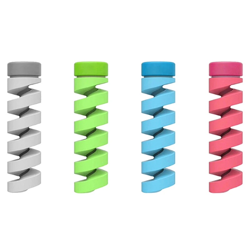 4 шт./лот милый защитный чехол для зарядного кабеля Apple iPhone 8 X USB зарядное