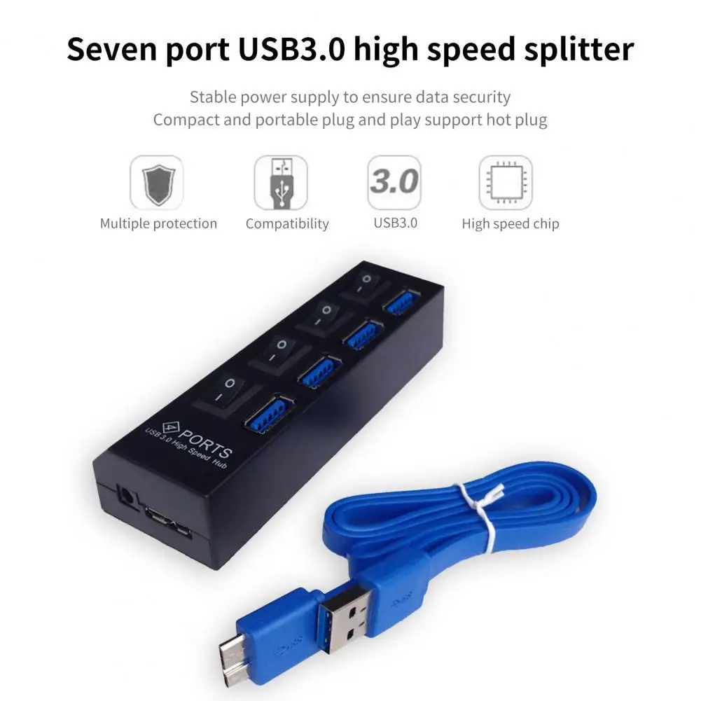 

USB Adapter Great 4 USB Ports Hub Expansion Fine Workmanship Reliable USB Expander