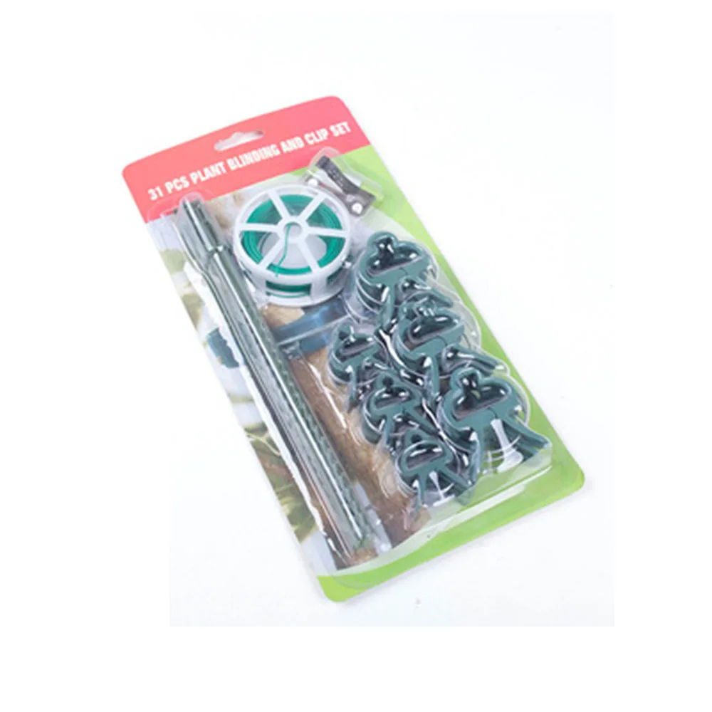 

31 шт./лот Набор садовых проволочных стяжек, ОБВЯЗОЧНЫЙ канат, пластиковый зажим для растений, поддержка растений, крепеж для кустарников, Блокировка дерева