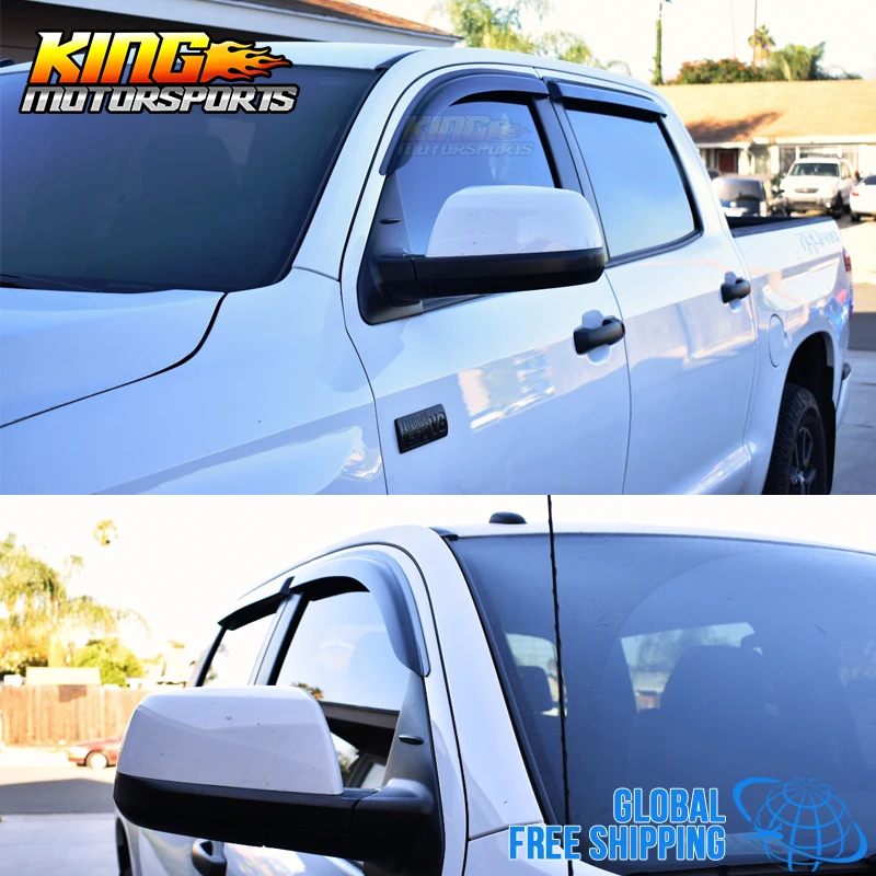 

Fit For 07-20 Toyota Tundra Crewmax Cab Acrylic Window Visors 4Pc Set Global Free Shipping Worldwide