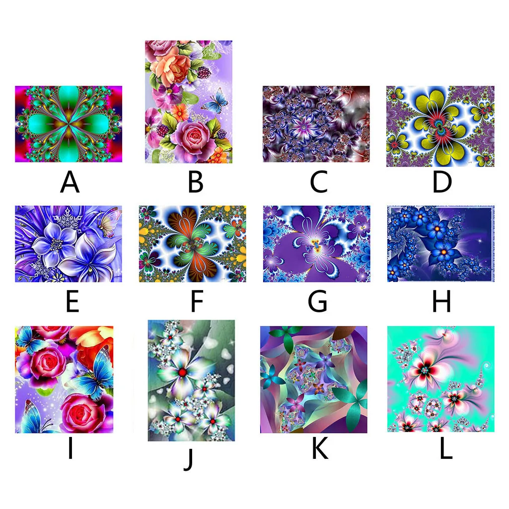 Psychedelic цветок 5D точка дрель вышитые картины горный хрусталь наклеенные DIY Полный