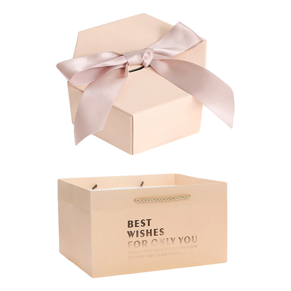 

1 Набор, шестигранная Подарочная коробка, прочная праздничная подарочная коробка, бумажная Подарочная коробка для вечерние ринки, юбилея