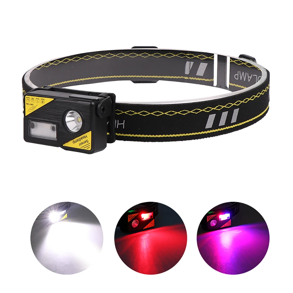 

Налобный фонарь, портативный, водонепроницаемый, 5 режимов, с зажимом и светоотражающей лентой