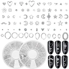 Стразы для ногтей, 1 коробка, сплав, серебро, алмаз, украшения для ногтей, блестящие 3D украшения для ногтей