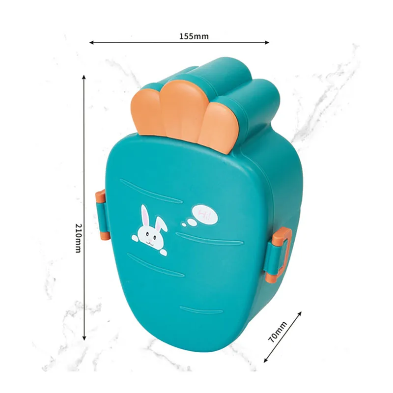New Cute Cartoon Lunch Box Food Container Storage Portable Kids Student Microwave Heating PP | Дом и сад