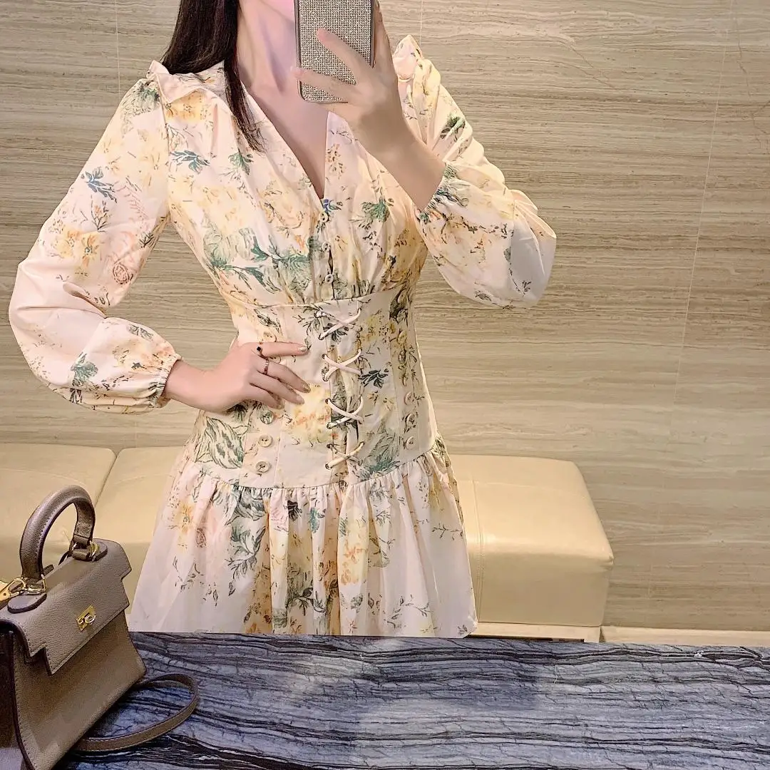 Новое модное элегантное платье с длинными рукавами женское облегающее винтажное