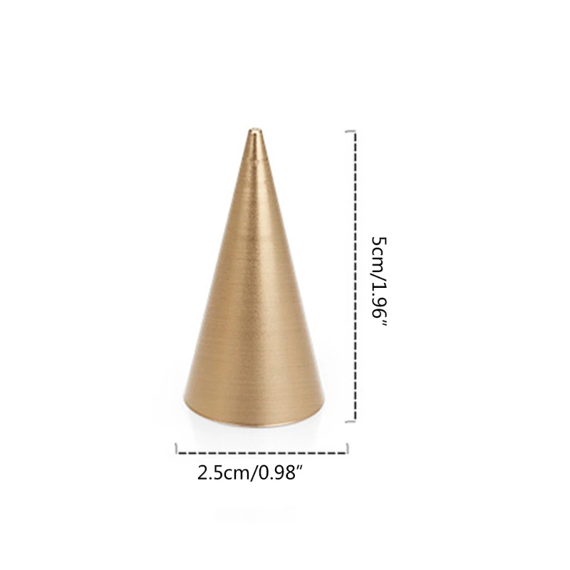 

Metal Cone Rings Holder Jewelry Display Stand Organizer Finger Ring Storage Rack
